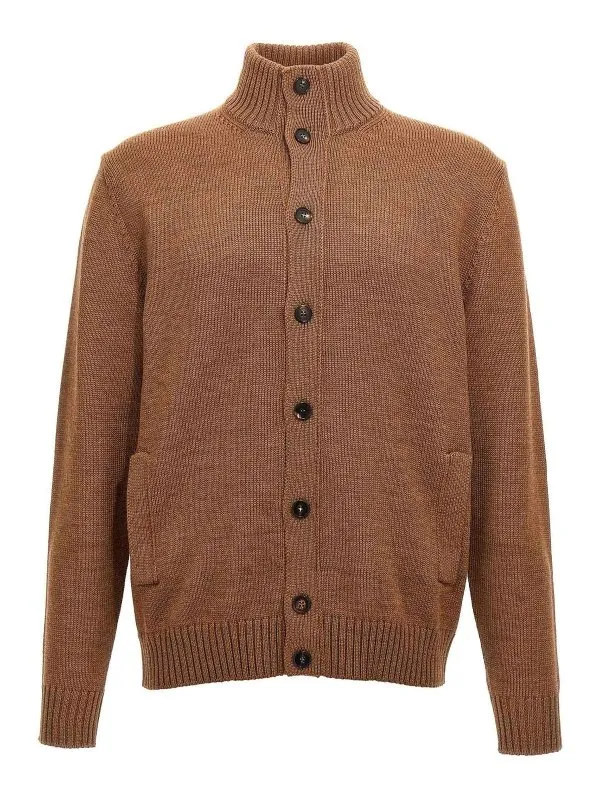 Zanone Cardigan - Marron - Marron - Homme | 810100ZR229Z3559