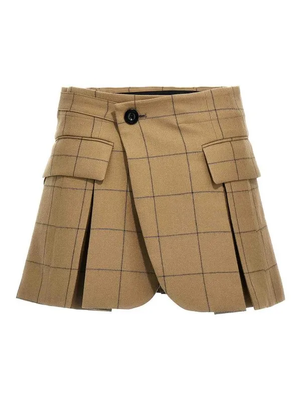 Sacai Short - Beige - Beige - Femme | 2407575637 | thebs.com