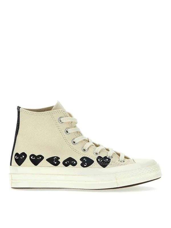 Comme des Garçons Play Baskets - Heart - Blanc - Homme | AZK1272