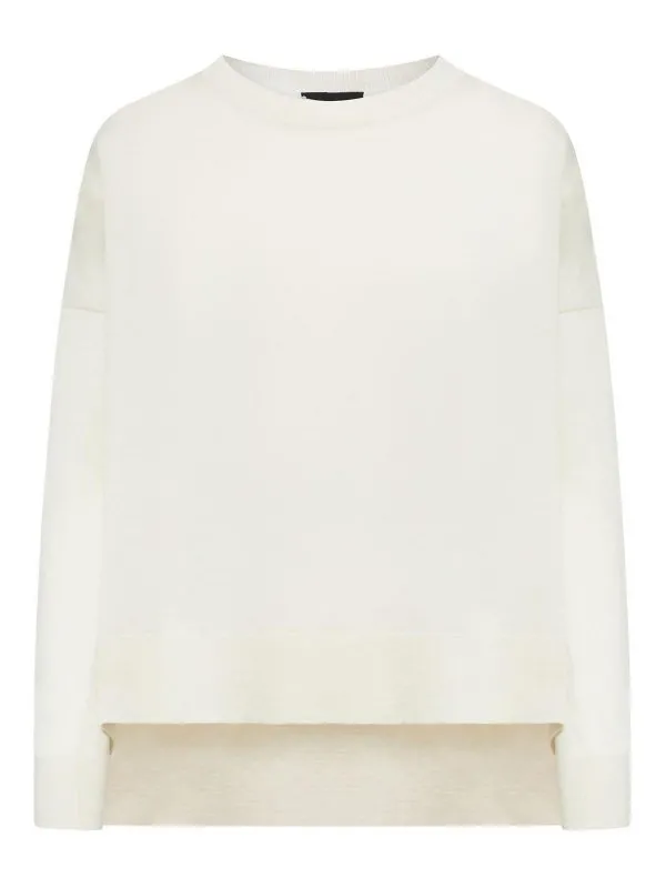 Roberto Collina Pull Col Rond - Blanc - Blanc - Femme | A03301A0302