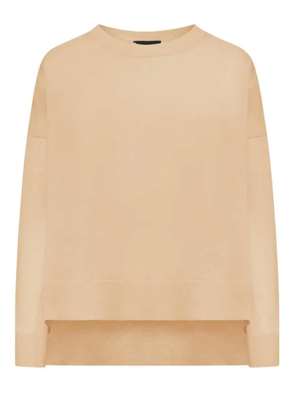 Roberto Collina Pull Col Rond - Camel - Camel - Femme | A03301A0305