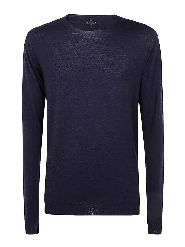 MD75 Pull Col Rond - Bleu - Bleu - Homme | MD11121BLUE