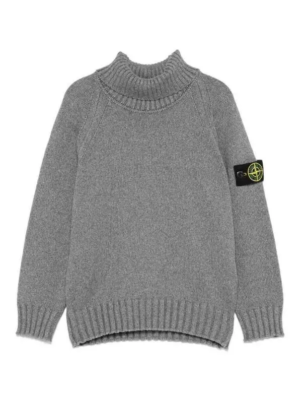 Stone Island Junior Pull Col Rond - Gris - Gris | 8116504A2V0M67