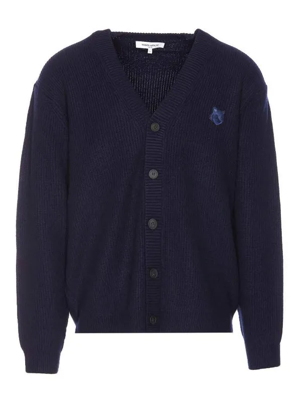 Maison Kitsuné Cardigan - Bleu - Bleu - Homme | NM00501KT1093P476