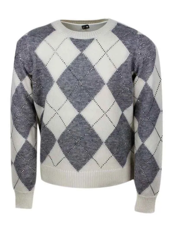 Monnalisa Pull Col Rond - Gris - Gris - Fille | 17060400620132