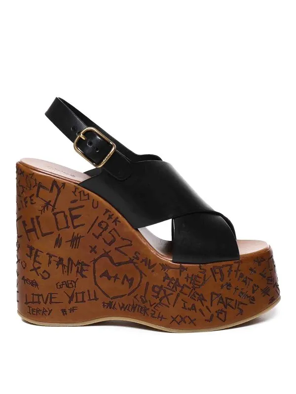 Chloe' Sandales - Scratches - Noir - Femme | CHC24A02YLU001