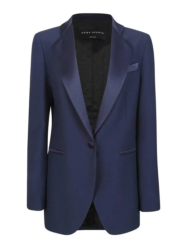 Hebe Studio Blazer - Bleu - Bleu - Femme | C225SMBZCDYBAVY