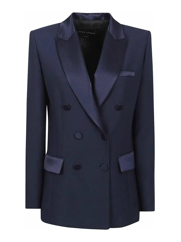 Hebe Studio Blazer - Bleu - Bleu - Femme | C226GEBZCDYNAVY