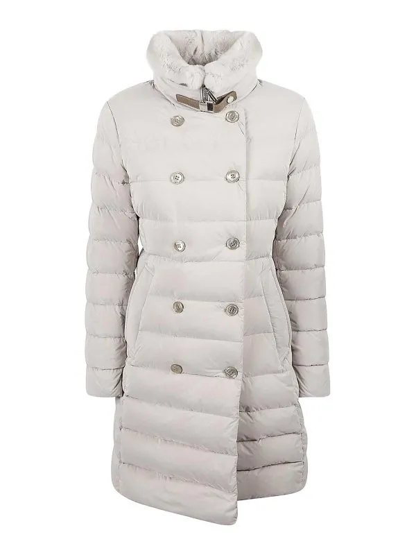 Moorer Manteau Au Genou - Gris Clair - Gris Clair | LONGANOSU0102