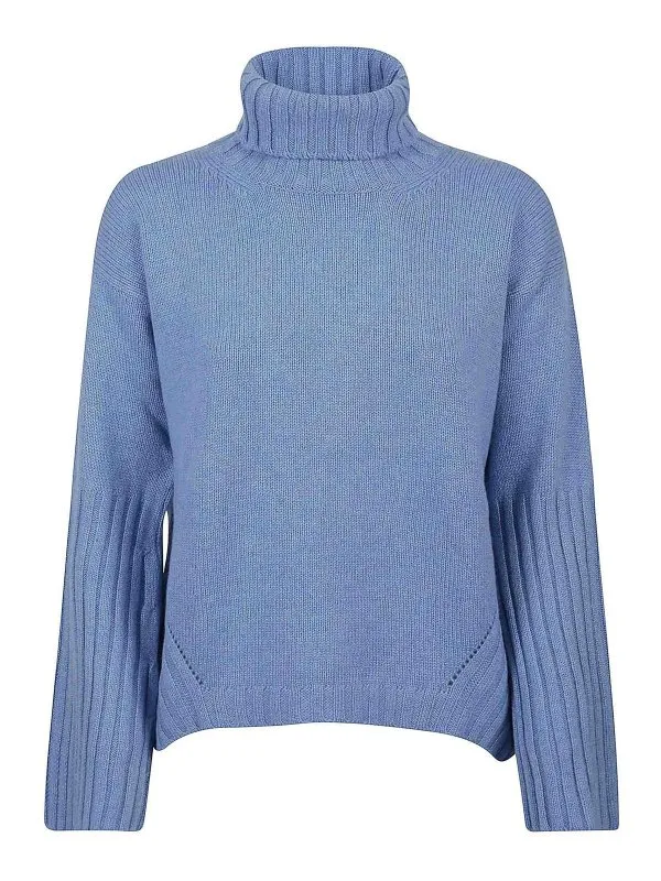 Eleven88 Pull Col Roulé - Bleu - Bleu - Femme | ACONITOAZZURRO