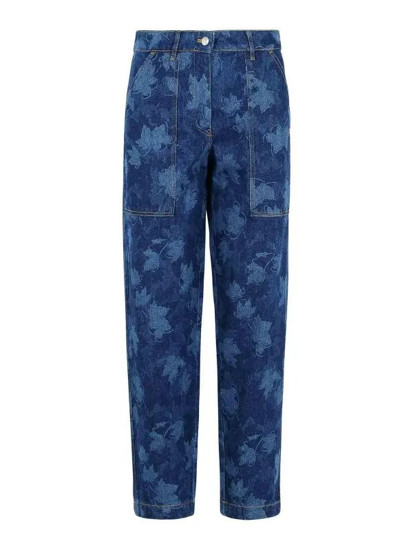 Maison Kitsuné Jean Bootcut - Bleu - Bleu | NW01116WW50230039