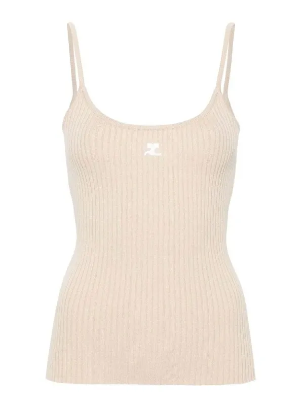 Courreges Top - Beige - Beige - Femme | PERMDE012FI00011054