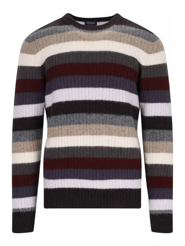 Drumohr Pull Col Bateau - Multicolore - Multicolore | D4W143NR007