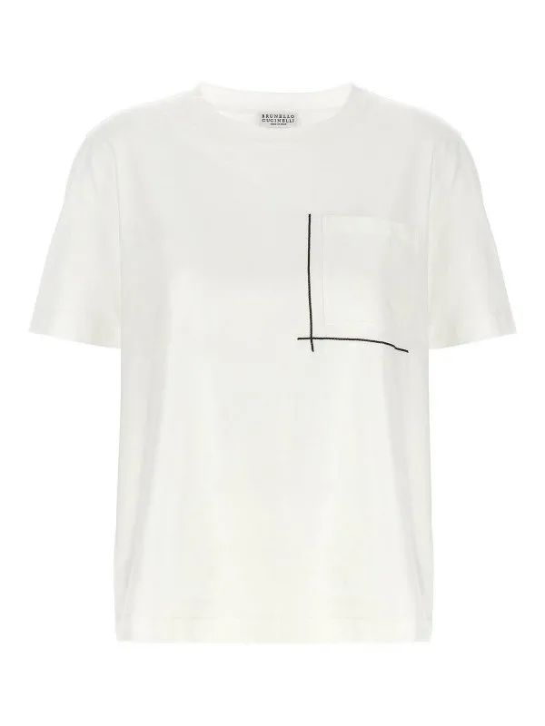 Brunello Cucinelli T-Shirt - Blanc - Blanc | M0T81HA800C6159
