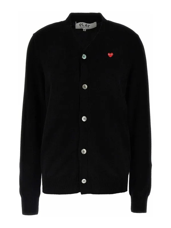 Comme des Garçons Play Cardigan - Noir - Noir - Femme | AXN0801