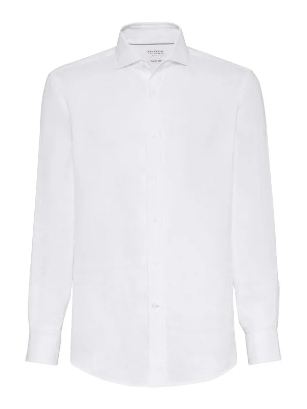 Brunello Cucinelli Chemise - Blanc - Blanc - Homme | MM6840627C001