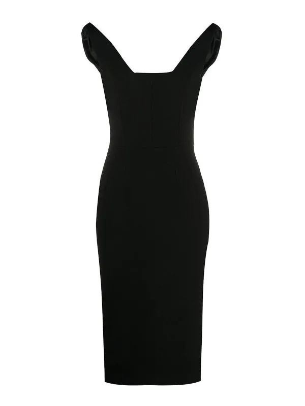 Dolce & Gabbana Robe Au Genou - Noir - Noir | F6H6ETFU2TZN0000