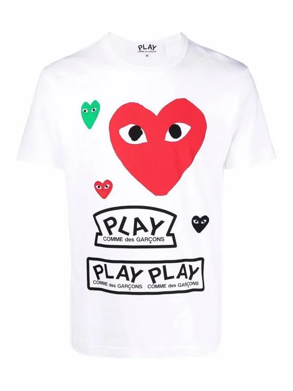 Comme des Garçons Play T-Shirt - Blanc - Blanc | AXT280051WHITE