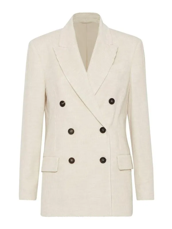Brunello Cucinelli Blazer - Crème - Crème - Femme | MD5767032C058