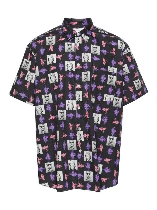 Comme Des Garcons Chemise - Noir - Noir - Homme | FMB002S24PRINT