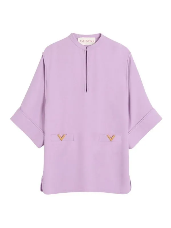 Valentino Garavani Robe Au Genou - Violet Clair | BVAEW11MMR3H