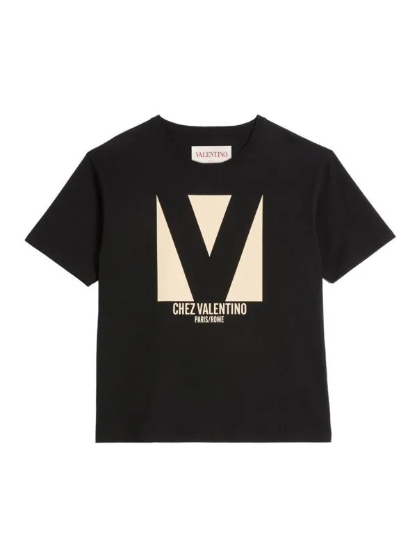 Valentino Garavani T-Shirt - V - Noir - Homme | VMG16PAQ90NO
