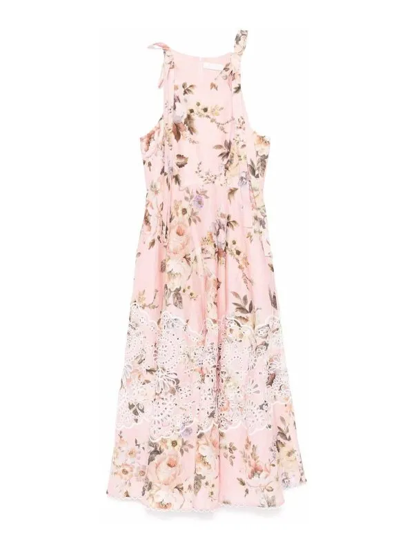 Zimmermann Robe Au Genou - Couleur Chair - Femme | 1736DRS252PIF