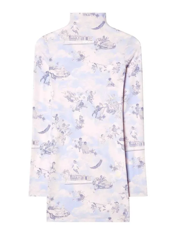 Off-White Robe Courte - Bleu Clair - Femme | OWDB540S25JER0024201