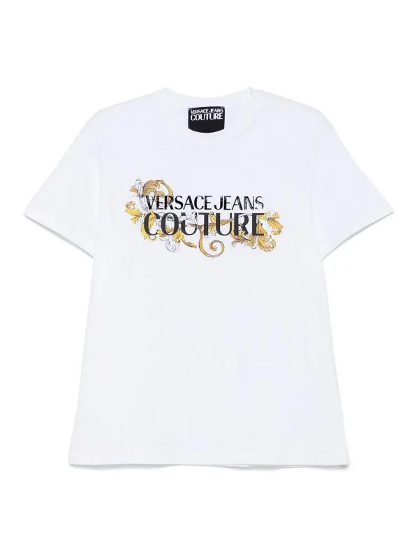 Versace Jeans T-Shirt - Blanc - Blanc - Homme | 78GAHC05CJ01CG03