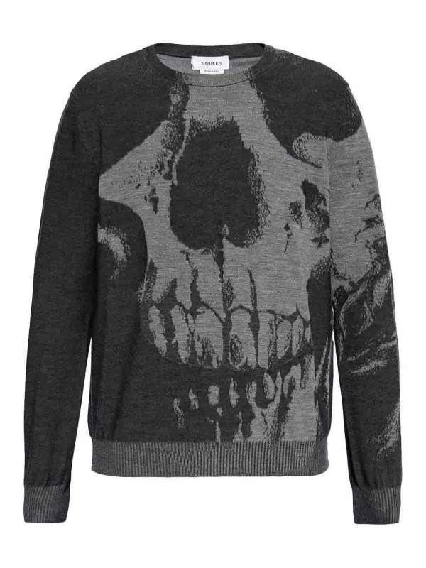 Alexander Mcqueen Pull Col Rond - Gris - Gris | 818835Q1BC01332
