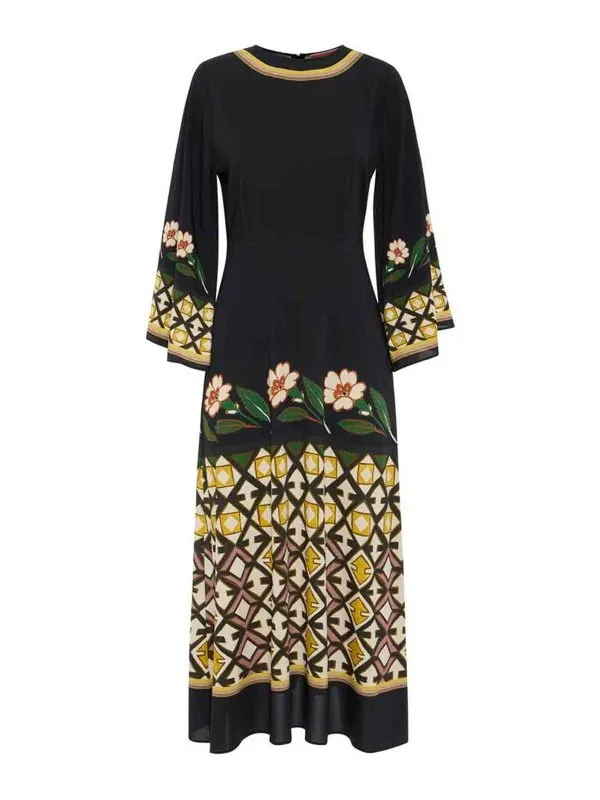 La DoubleJ Robe Au Genou - Noir - Noir | DRE0233JER027DAZ01BL01