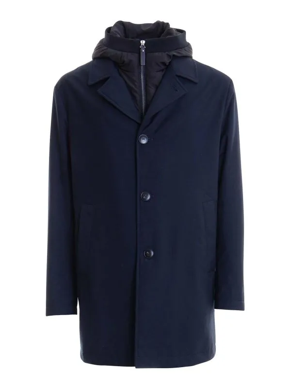 Canali Manteau Court - Bleu - Bleu - Homme | 010469SG02953301