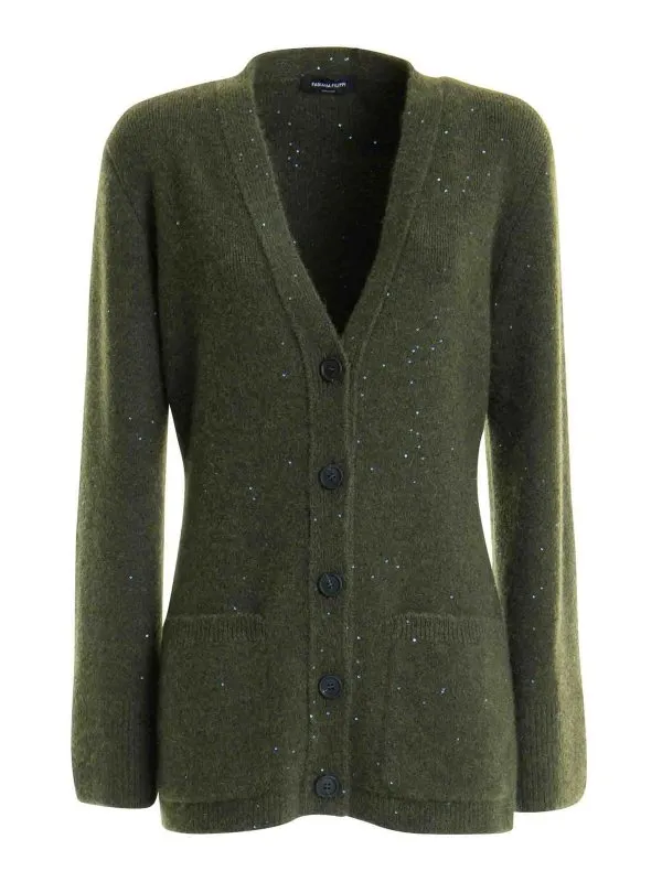 Fabiana Filippi Pull Col Rond - Vert | MAD214F065D29600006157