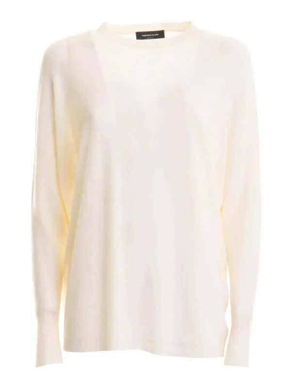 Fabiana Filippi Pull Col Rond - Blanc | MAD214F099D72200000142
