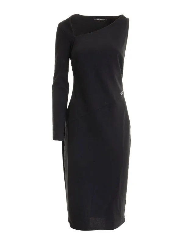 Karl Lagerfeld Robe Au Genou - Noir - Noir - Femme | 246W1315999