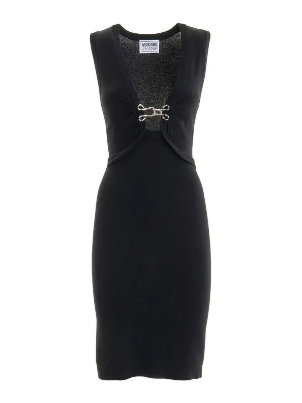 Moschino Jeans Robe Au Genou - Noir - Noir - Femme | 048782050555