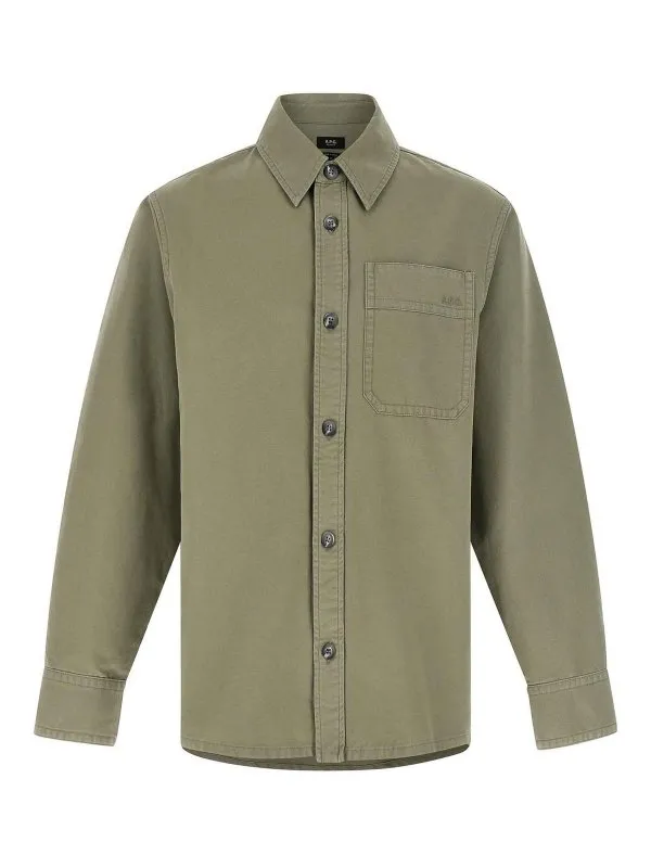 A.P.C. Chemise - Vert - Vert - Homme | COGBJH02918KAE