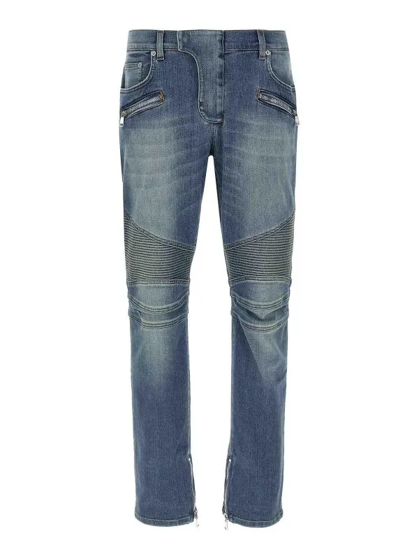 Balmain Jean Bootcut - Bleu - Bleu - Homme | EH1MG115DF446FF