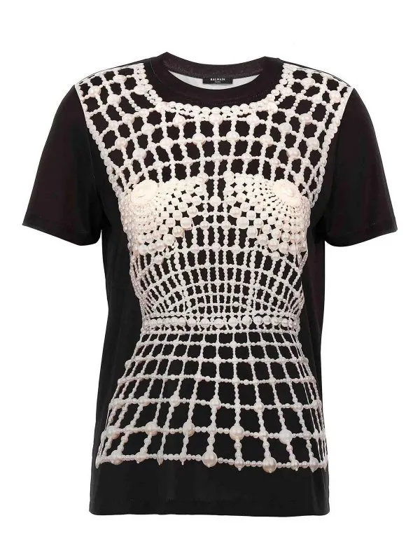 Balmain T-Shirt - Noir - Noir - Femme | EF1EF000GE48EAB