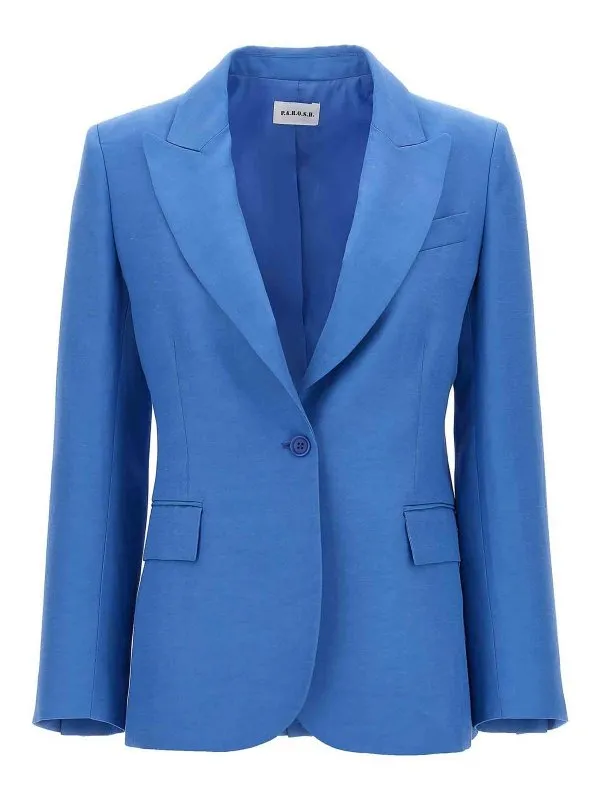 P.A.R.O.S.H. Blazer - Bleu - Bleu - Femme | D420267RAISA25046