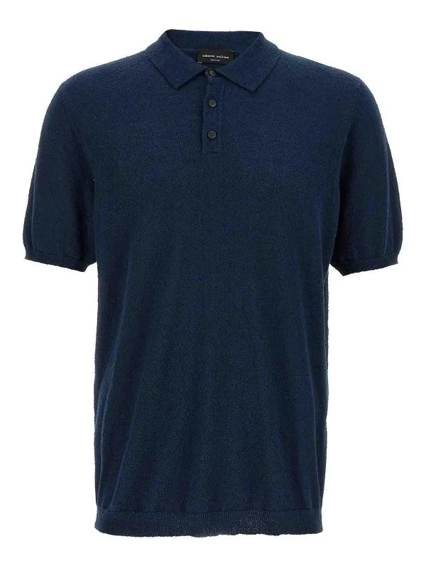Roberto Collina Polo - Bleu - Bleu - Homme | RB44024RB4410