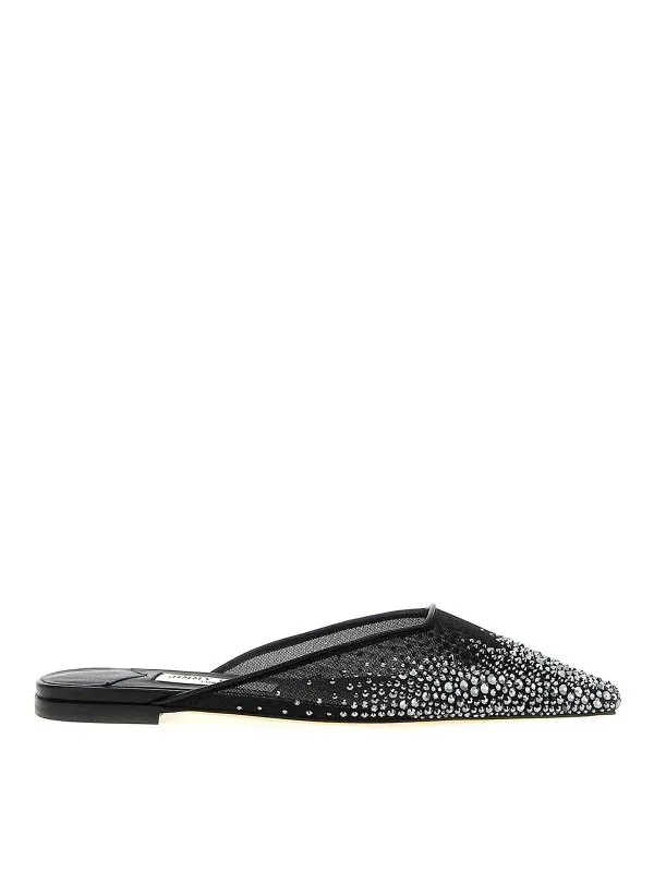 Jimmy Choo Mules - Noir - Noir - Femme | VIVIFLATNYTBLACKSMOKE