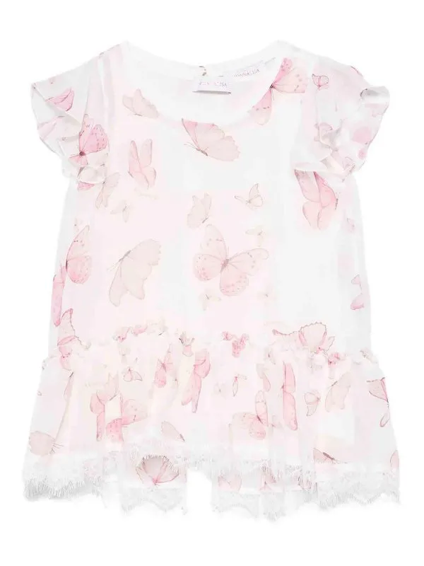 Monnalisa Bebè Top - Blanc - Blanc - Fille | 71E30056200190