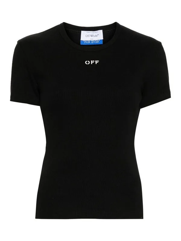 Off-White T-Shirt - Noir - Noir - Femme | OWAA065C99JER005100138