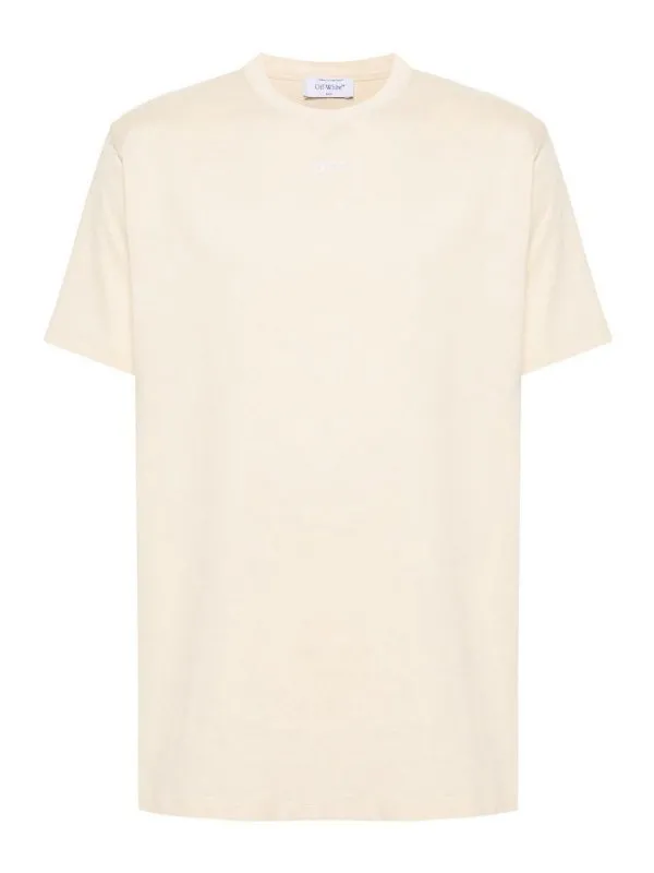 Off-White T-Shirt - Beige - Beige - Homme | OMAA027S24JER0020301