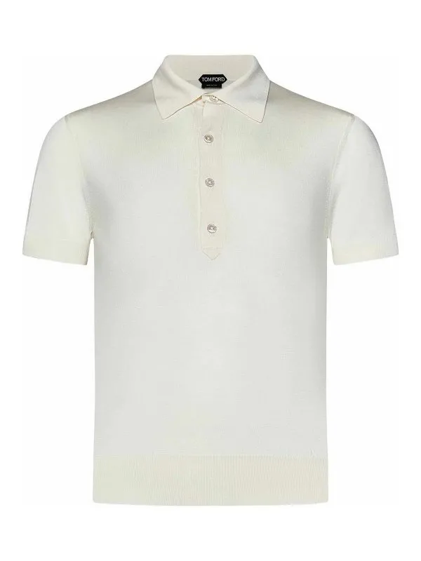 Tom Ford Polo - Blanc - Blanc - Homme | KPS025YMS111S25AW066