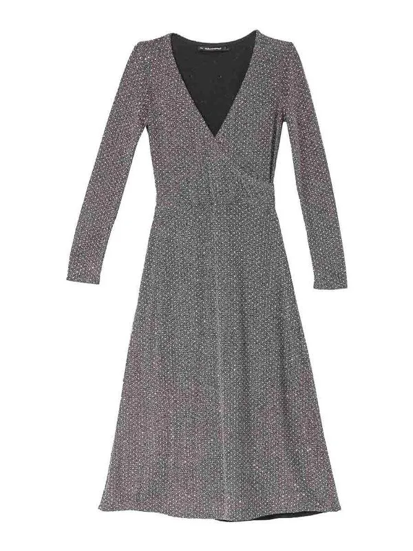 Karl Lagerfeld Robe Au Genou - Gris - Gris - Femme | A1W13030979