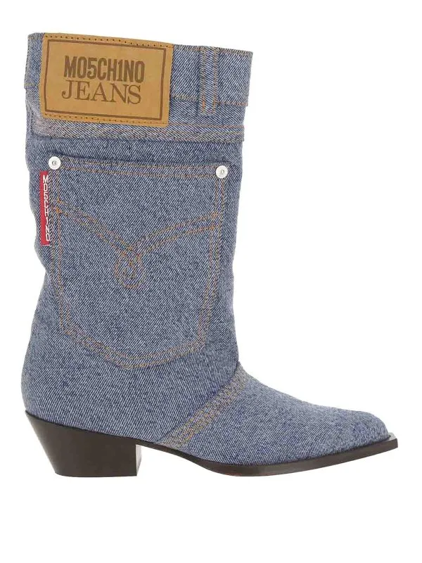Moschino Jeans Bottes - Bleu - Bleu - Femme | 321E11 | thebs.com
