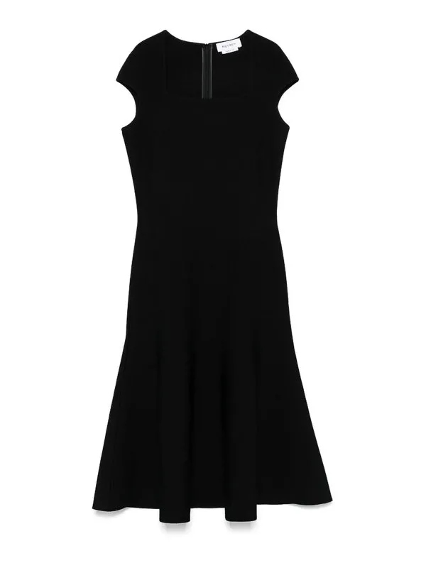 Alexander Mcqueen Robe Au Genou - Noir - Noir | 829730Q1BDC1000