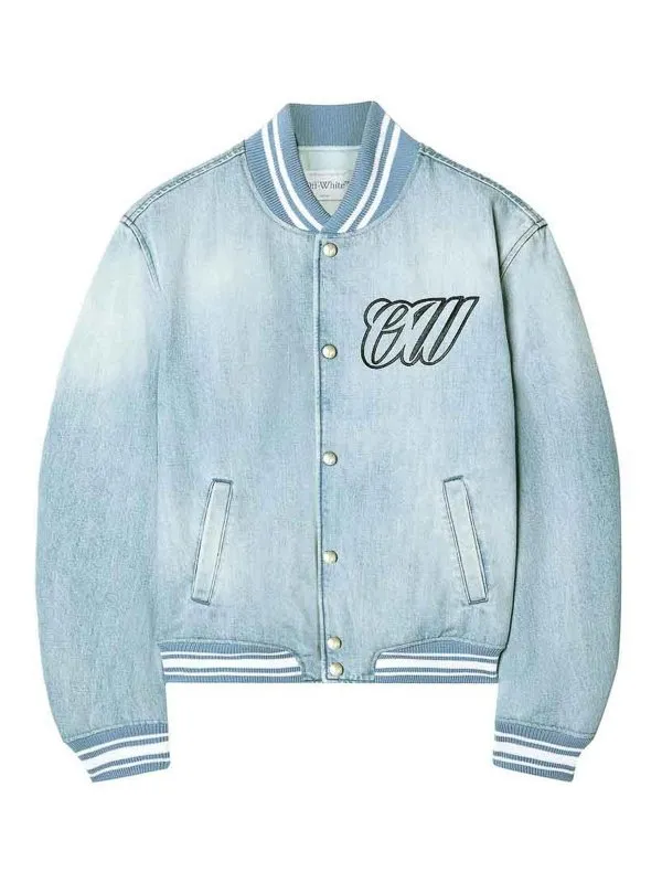 Off-White Veste Casual - Bleu - Bleu - Femme | OWEK006S25DEN0014010